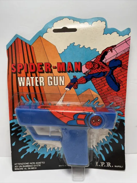 Vintage Spiderman AHI Azrak Hamway Water Gun MOC 1970s Plastic Hong Kong