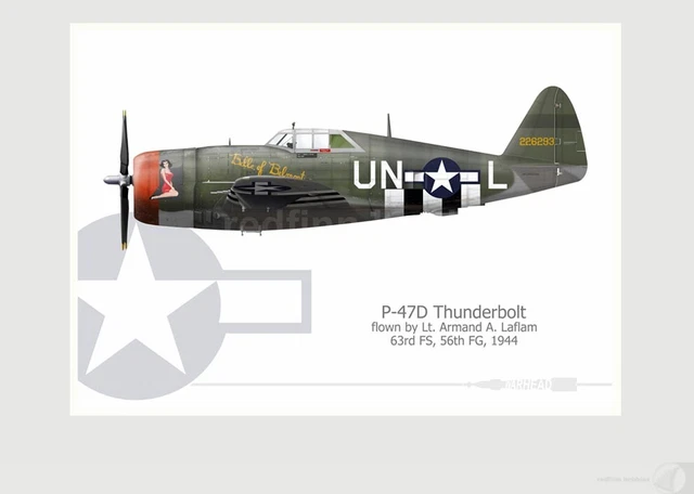 WARHEAD ILLUSTRATED P-47D Thunderbolt 63rd FS, Belle of Belmont ...