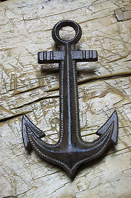 Cast Iron Antique Style SHIP ANCHOR Door Knocker NAUTICAL PIRATE Brown Finish
