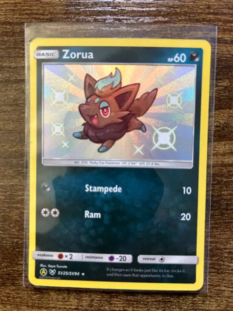 Zorua SV25/SV94 Galería Brillante Holo Raro Destinos Ocultos Pokémon JCC