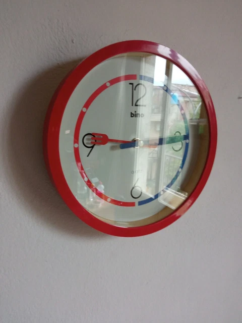orologio da parete design bino quartz lorenz anni '80