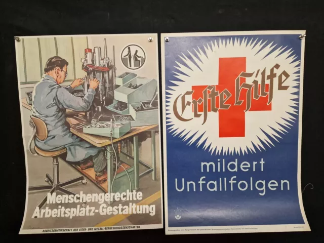 10 alte DIN A2 Plakate der BG zum Thema Unfallverhütung ca 50 - 80er Jahre #21