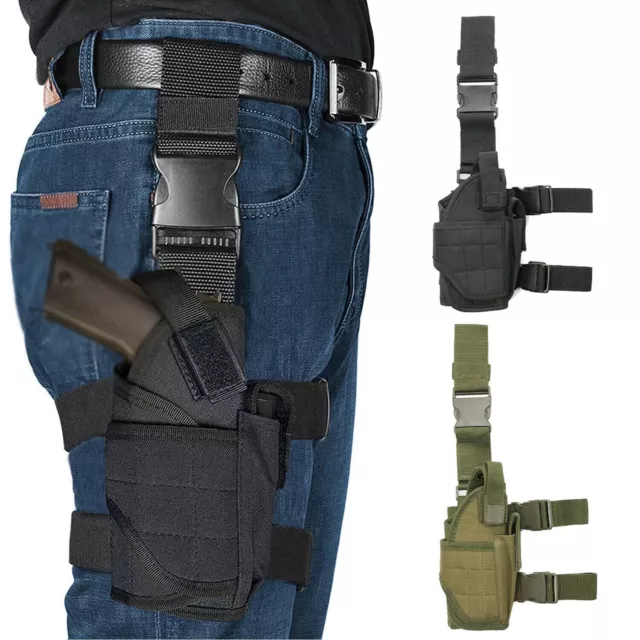 TACTICAL GUN HOLSTER Thigh Drop Leg Bag Holster Military Pistol Magazine  Pouch $15.99 - PicClick