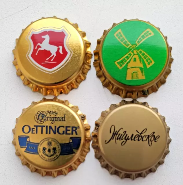 4 UNUSED Beer Caps from MOLDOVA, Various Brands
