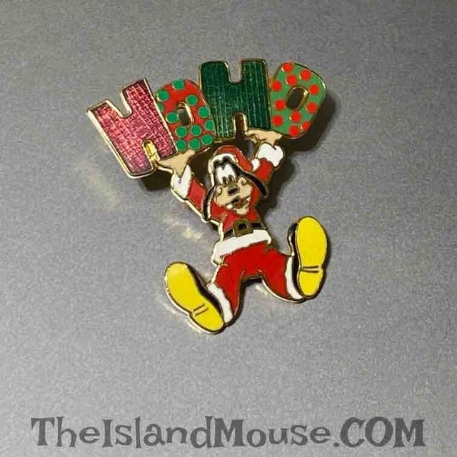 Very Rare Vintage Disney Goofy Santa Christmas HO HO Pin (U2:3036)