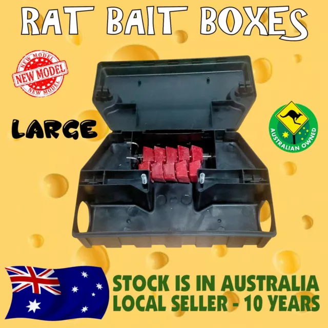 Bait Station Box Pro Trap WITH BAIT - Rat Mouse Rodent Mice heavy Duty Auto Lock 3