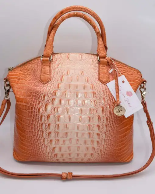 Brahmin Large Duxbury Satchel Bag in Sherbet Ombre Melbourne