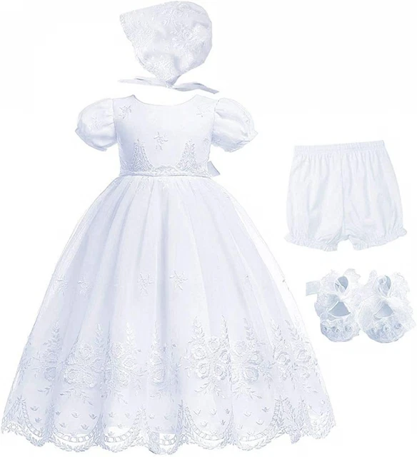 Bow Dream Set di abiti per occasioni speciali 12-18 mesi, 4 pezzi bianco puro