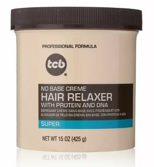 TCB No Base Creme Hair Relaxer With Protein Super Strength 425g
