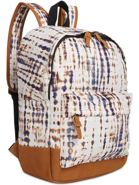 New SUN + STONE Riley Tie and Dye Backpack Shoulder Bag Blue Travel School Bag