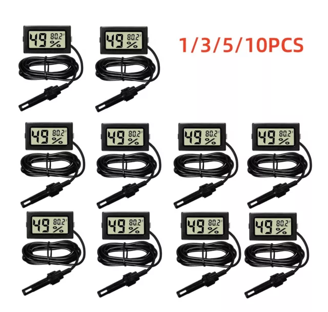 Mini LCD Digital Thermometer Hygrometer Aquarium Humidity Meter Gauge Fahrenheit