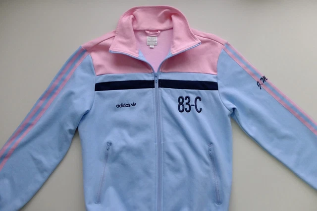 Adidas Originals tracksuit jacket Pink Blue S Fits XS 2007 83-C Mano