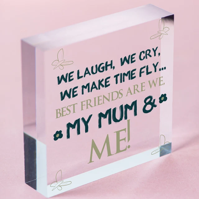 Migliori Amici My Mum & Me Gruccia di Legno Placca Cuore Mamme Love Regalo Targa