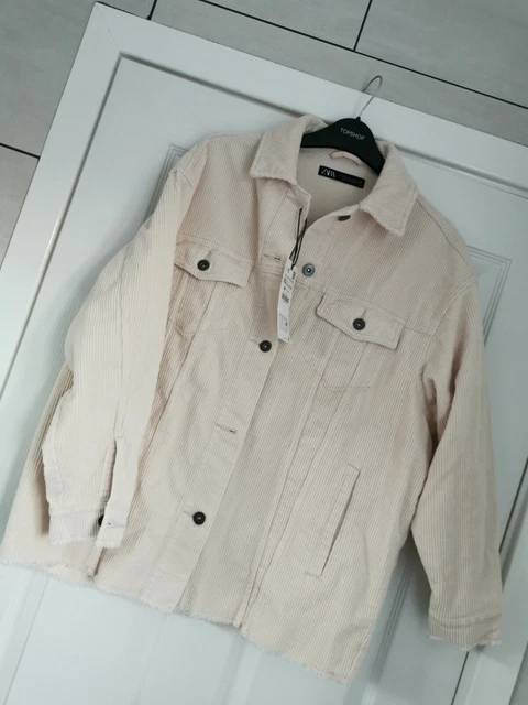 ZARA OVERSIZED WHITE/CREAM Cord Shacket XS NWT PicClick UK