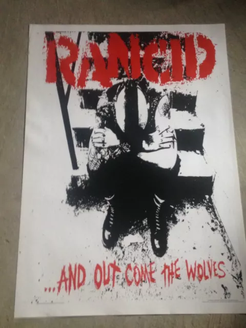 RANCID RARE NEW POSTER 25”x35.25” VINTAGE PUNK ROCK ...and out come the wolves