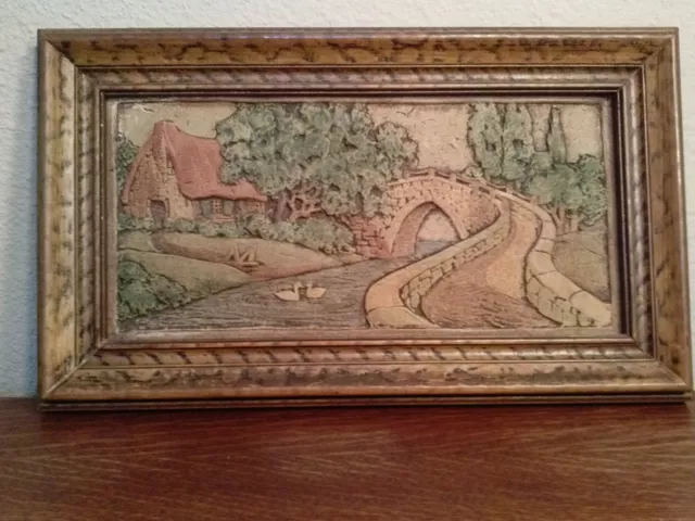 California Art Tile Co. framed senic tile