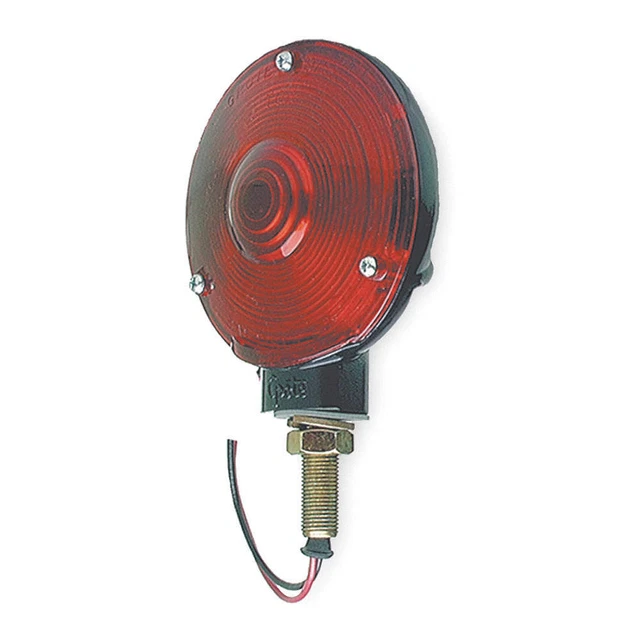 GROTE 53052 Single Face Lamp,Round,Red