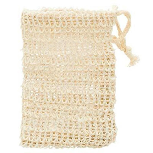 Bolsas de jabón baño repuesto natural bolsa de malla soporte de jabón sisal
