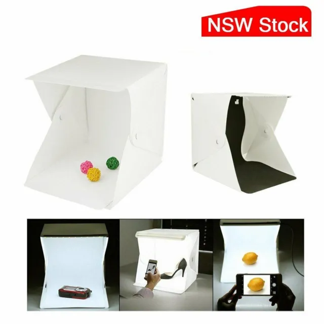 9" Mini Folding Lightbox Photography Studio Softbox LED Light Room SoftBox AU