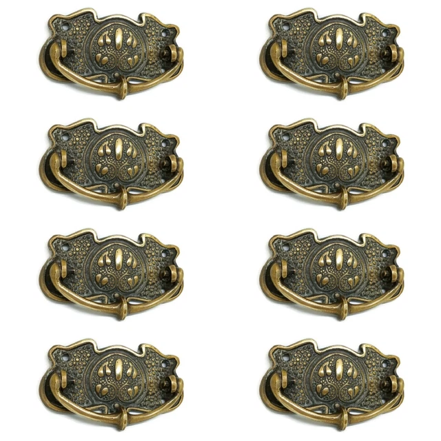 8 heavy handles A17 aged pull solid brass heavy old watson A17 style drawer 4" B