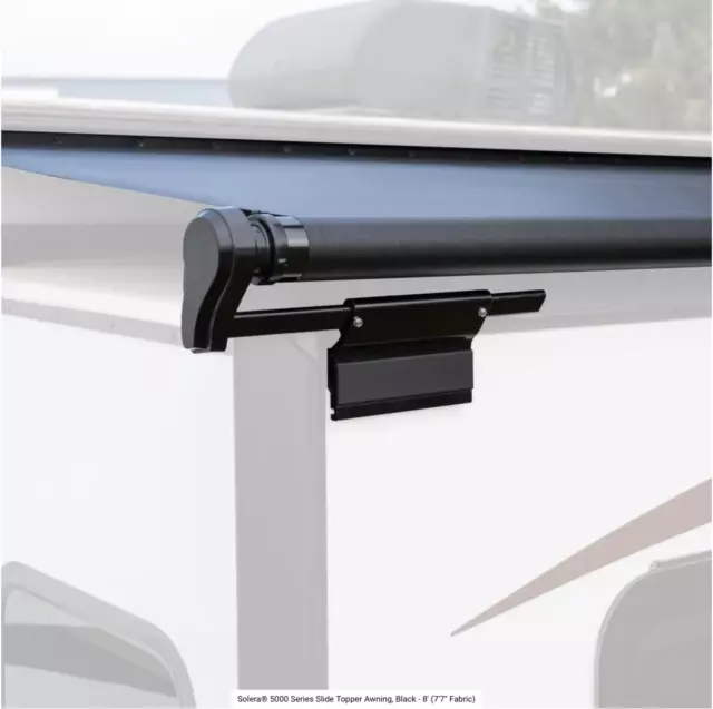 Lippert Solera 8' (7'7" Fabric) 5000 Series Black Slide Topper Awning V000163288