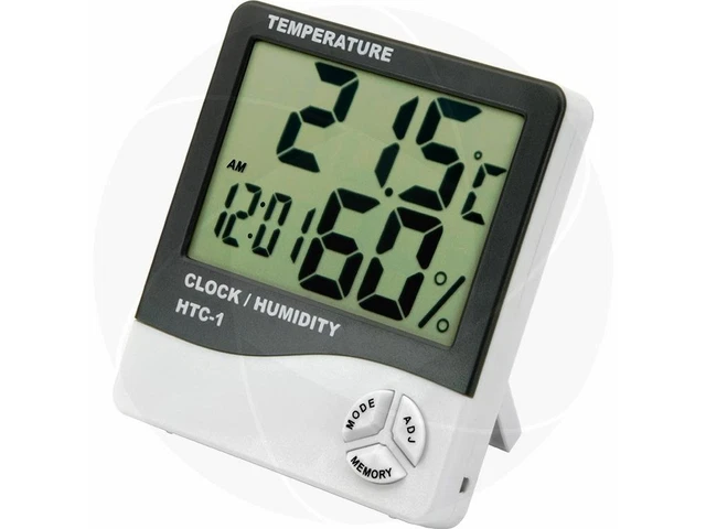 Digital Alarm Clock Thermometer Hygrometer Indoor Room Temperature Sensor Gauge