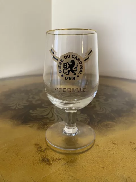 Cardinal Speciale Spezial Beer Glass Footed 2 dL Bier Rare Vintage Drinkware