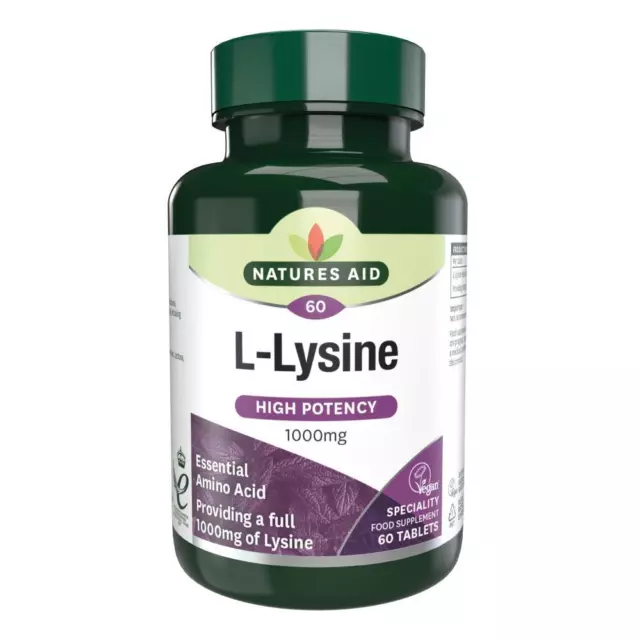 Natures Aid L-LYSINE ( Forte Puissance) 1000mg 60's