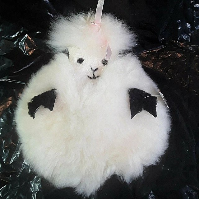 Girls Sheepskin Lamb Nursery Throw Pillow Cover White Fluffy