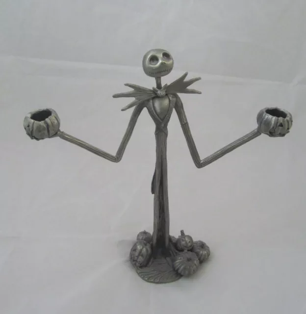 Goth NIGHTMARE BEFORE CHRISTMAS Jack Skellington Pewter Candalabra Candle Holder