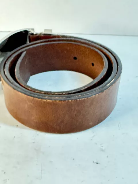VERSACE BROWN GENUINE Leather BELT Buckle Sz 34 Engraved Buckle $144.89 ...