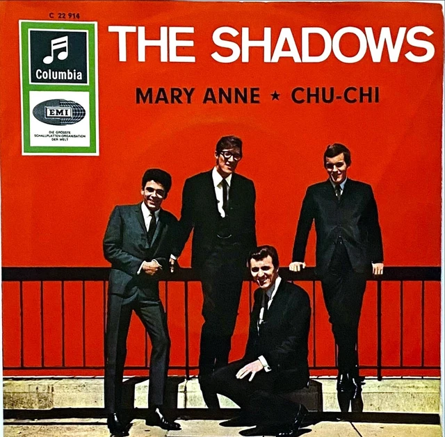 THE SHADOWS "Mary Anne + Chu-Chi" Single 7" 1965 D Columbia 22 914
