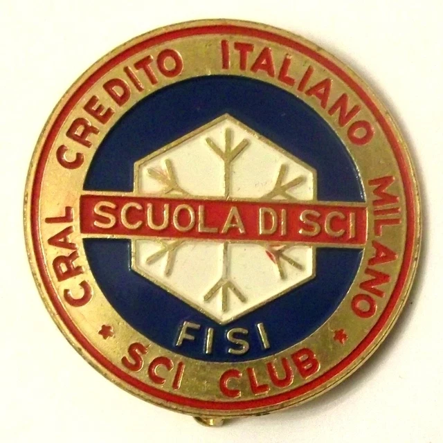 Broche École De Ski Fisi Ski Club Cral Crédit Italien Milano
