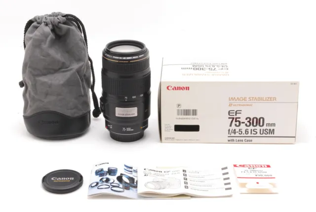 [MINT w/Box + Case] Canon EF 75-300mm f/4-5.6 IS USM AF ZOOM Lens From JAPAN