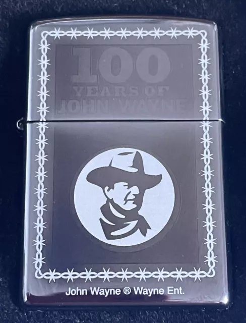 2006 Seltenes Zippo Feuerzeug "100 Years Of John Wayne", Limitierte Edition, Nos & Verpackt