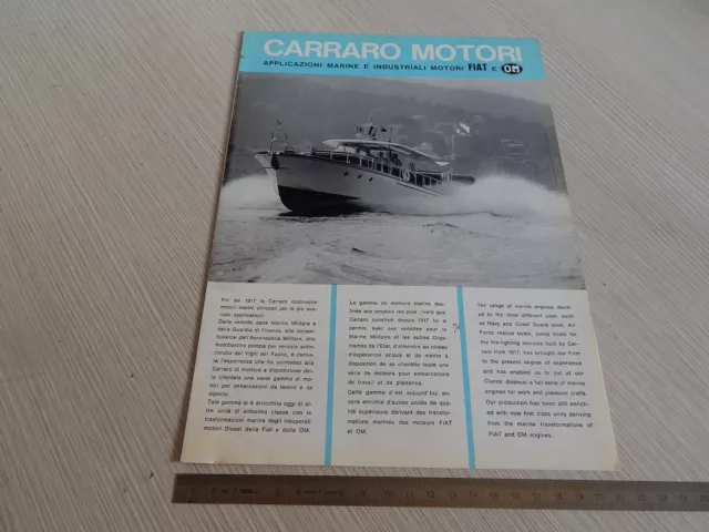 Original Brochure Brochure Carraro Marine Engines Fiat Om