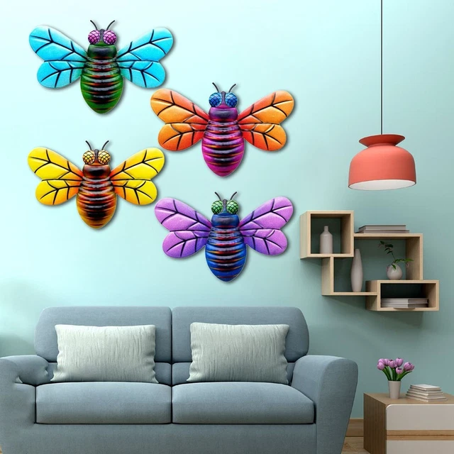 Basteln Metall Biene 19.5 13 1cm 1PC 3D Aussehen Heim Dekor Eisen Honeybee