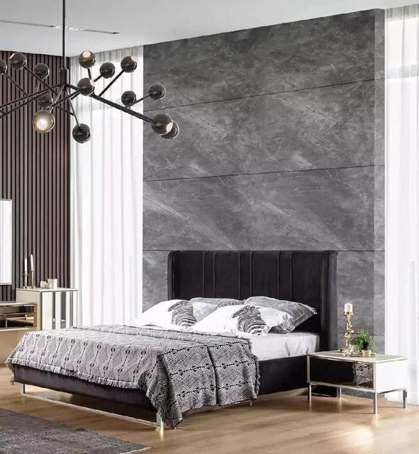 Chambre à Coucher Lit 2x Nachttische Luxe Meuble 3tlg. Moderne Lits Neuf