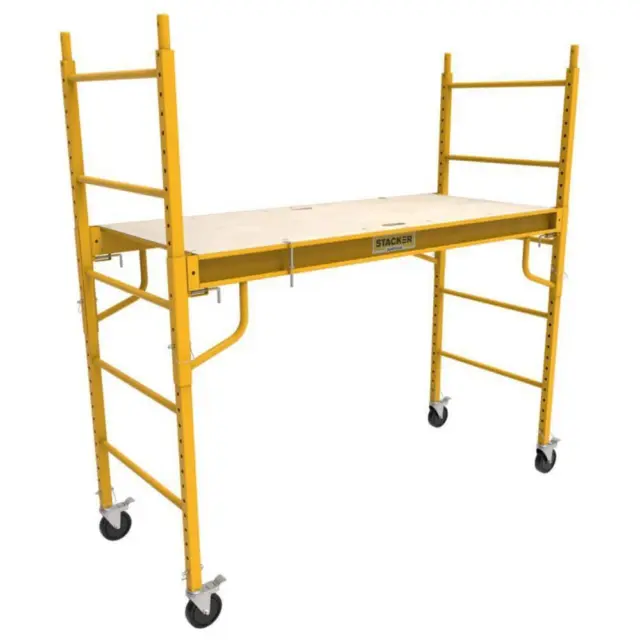6.25 Ft. X 6.2 Ft. X 2.5 Ft. High Utility Baker Rolling Scaffold, 1000 Lbs. Load