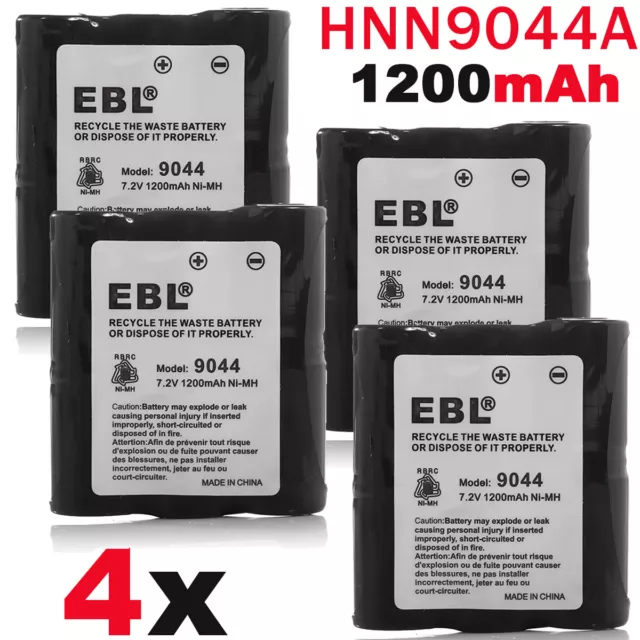 4x 1200mAh HNN9044A Battery For Motorola HNN9056 HNN9056A Spirit SP10 SP21 SP50