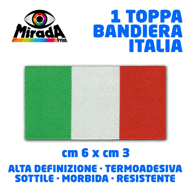 Toppa termoadesiva con bandiera nazionale, da cucire o