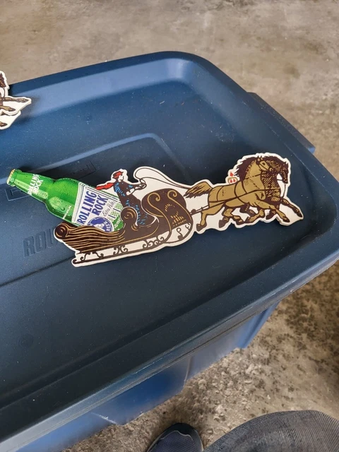 Rare Rolling Rock Beer Bar Sign Easel Back