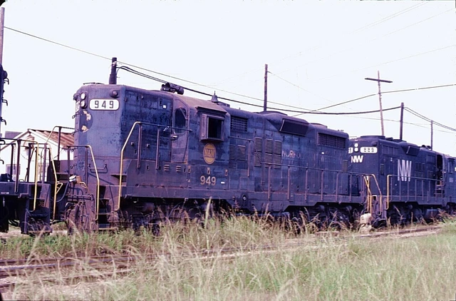 Duplicate Kodachrome Slide Norfolk & Western #949 Houston, Tx Oct. 7, 1978