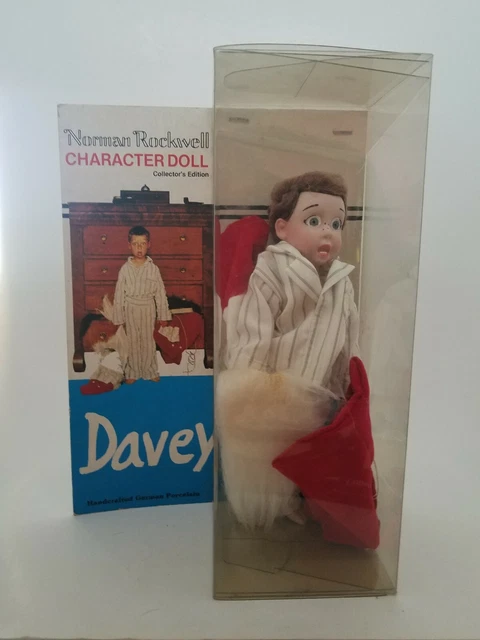 Vintage Norman Rockwell Character Doll Davey in Original Package