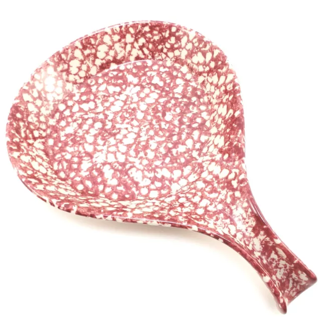 Roseville Pottery Red Spongeware Cranberry Skillet Gerald Henn