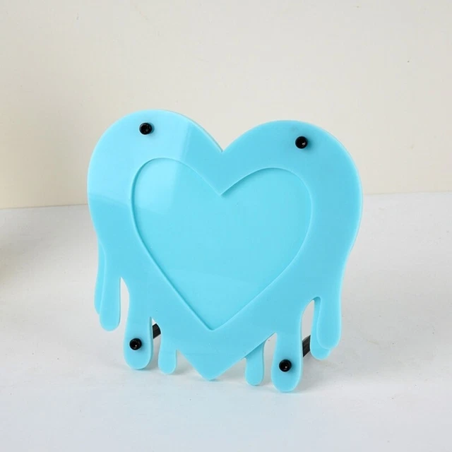 Acrylic Frame Picture Frame Desktop Display Stand Heart-Shaped Pictures Frame 3