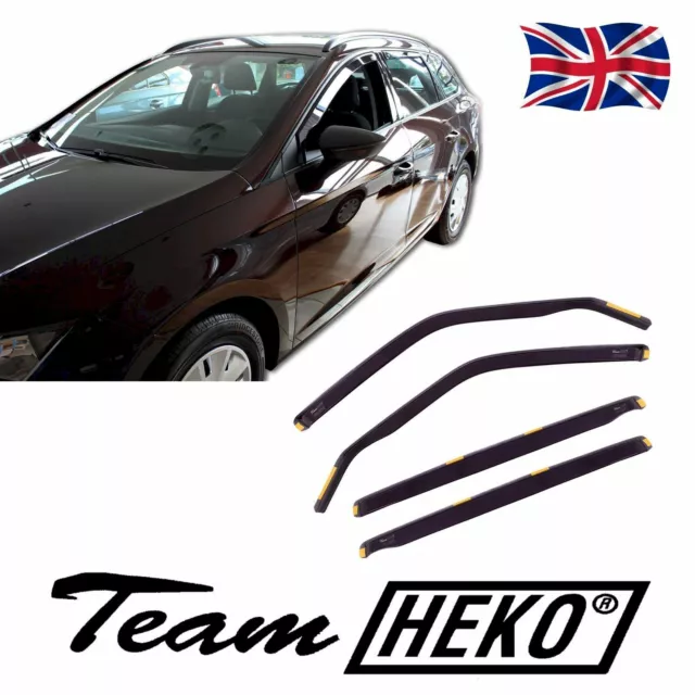 HEKO TINTED WIND DEFLECTORS for SEAT LEON ST ESTATE 2013-2020  4pc