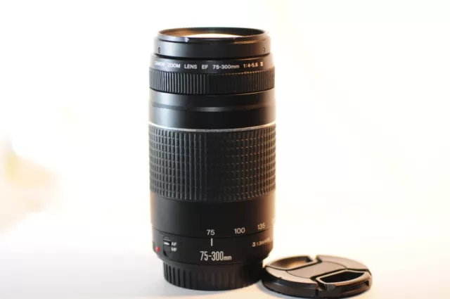 Canon EF 75-300mm f/4-5.6 III lens for EOS A2 620 Elan Rebel T8 T7 90D 80D 5D 6D