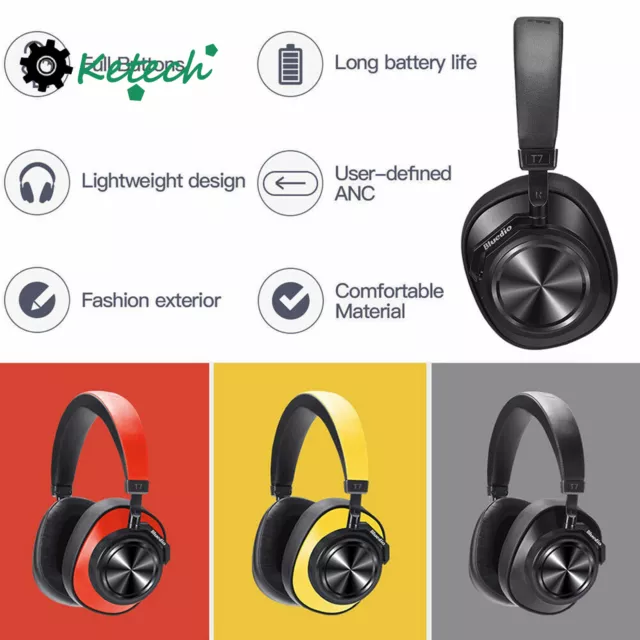 Bluedio T7 T7+ Bluetooth Headphones ANC Wireless Headset With Face Recognition