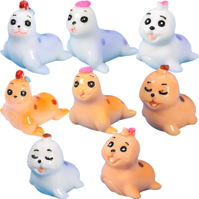 8 Pcs Sea ​​lion Landscape Ornament Decor Motorcycle Toys Accessories